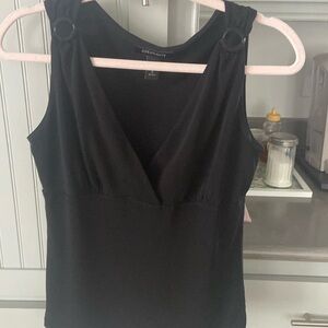 Black sleeveless top